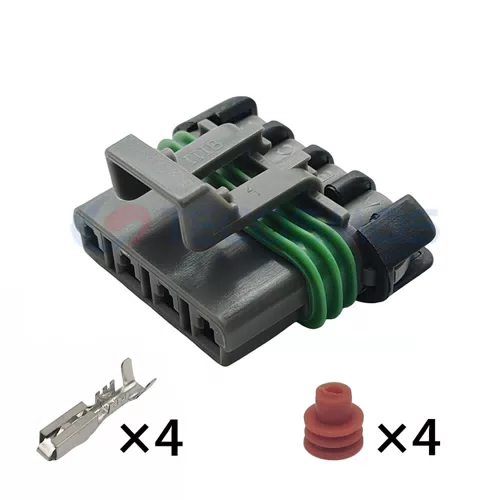 Waterproof Wire Harness Buick Blower Resistance Plug for Car 4-Pin Female 12186400 - image 4